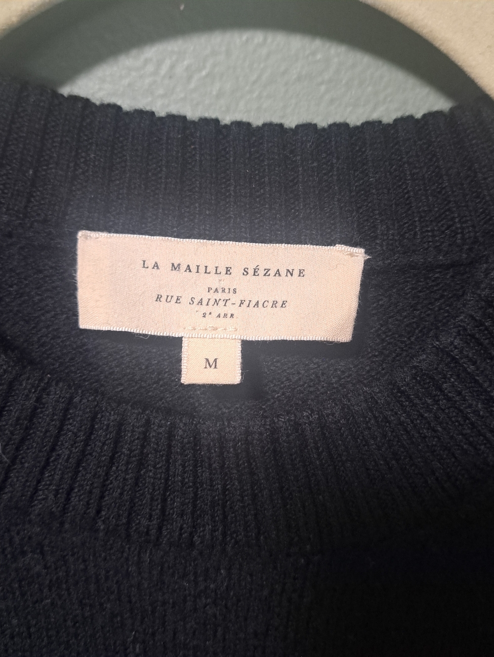 Sezane Mathie 100% Merino Wool Dress Black Medium NWOT - Picture 4 of 7